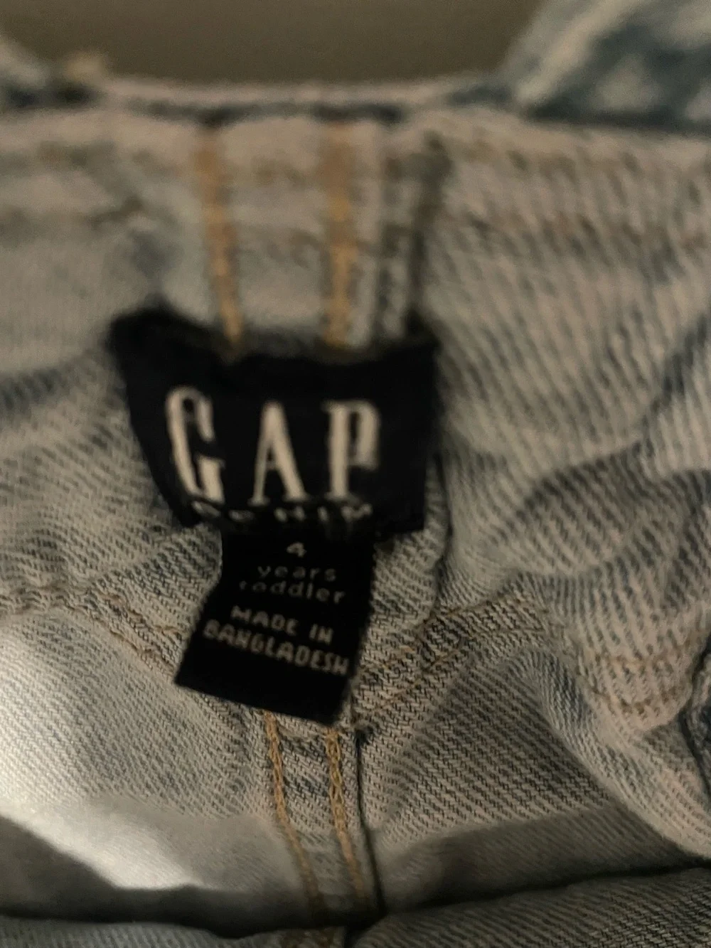 GAP Light Blue Denim Short Overalls for Kids